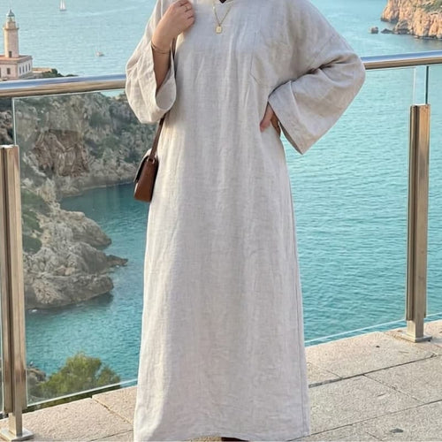 Abaya en Fil de Coton – Élégance, Douceur & Modernité
