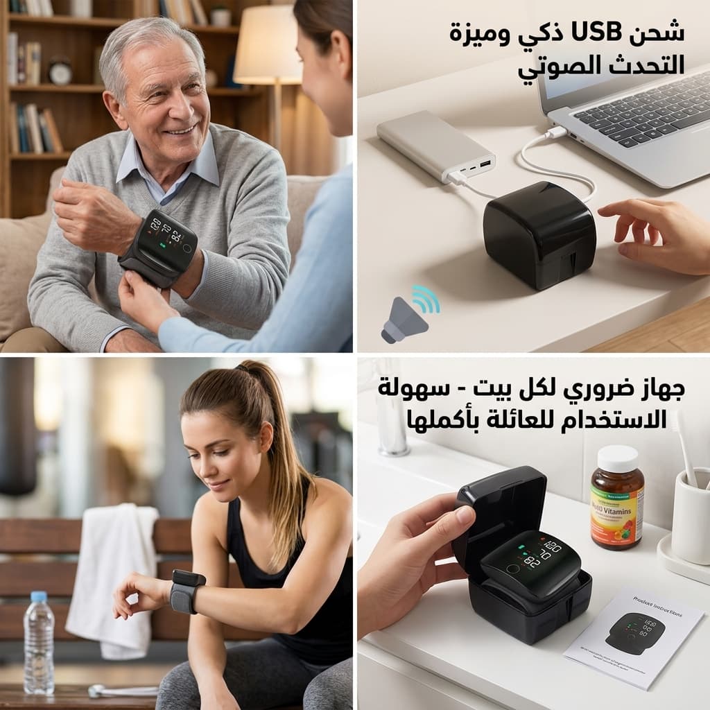 جهاز قياس ضغط الدم الرقمي بشاشة LCD