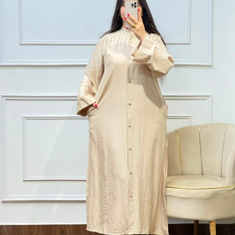 Robe Longue en Lin – Le Chic Rapproché du Confort