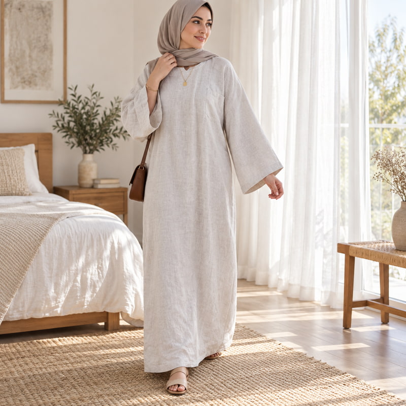Abaya en Fil de Coton
