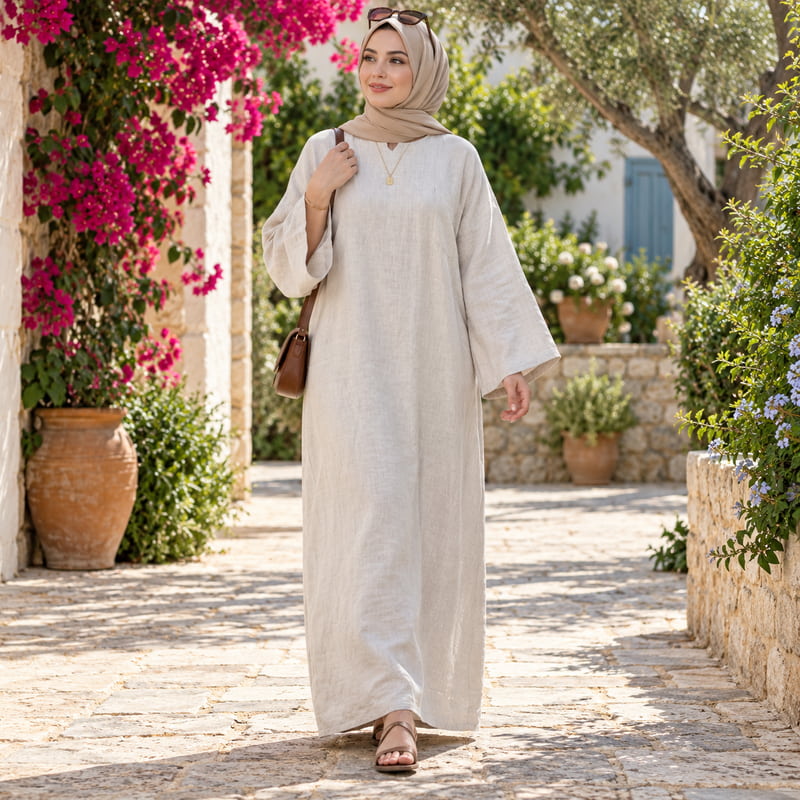 Abaya en Fil de Coton