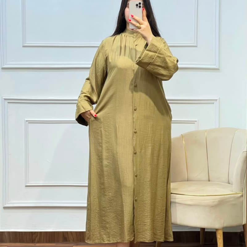 Robe Longue en Lin – Le Chic Rapproché du Confort