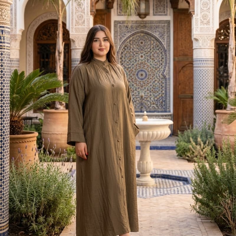 Robe Longue en Lin – Le Chic Rapproché du Confort