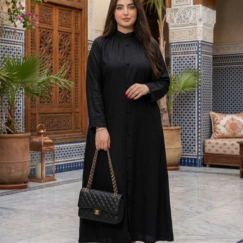 Robe Longue en Lin – Le Chic Rapproché du Confort