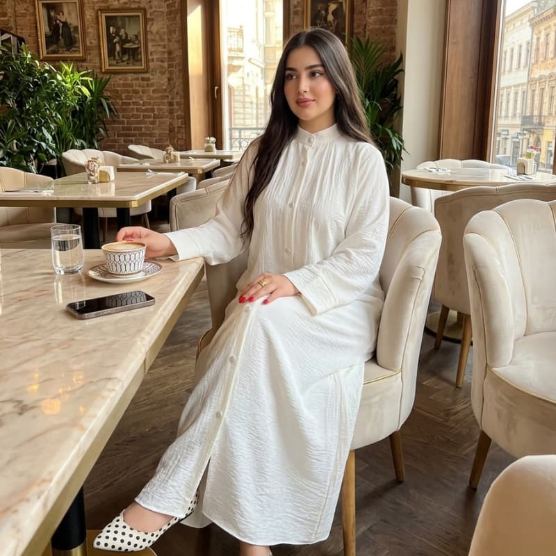 Robe Longue en Lin – Le Chic Rapproché du Confort