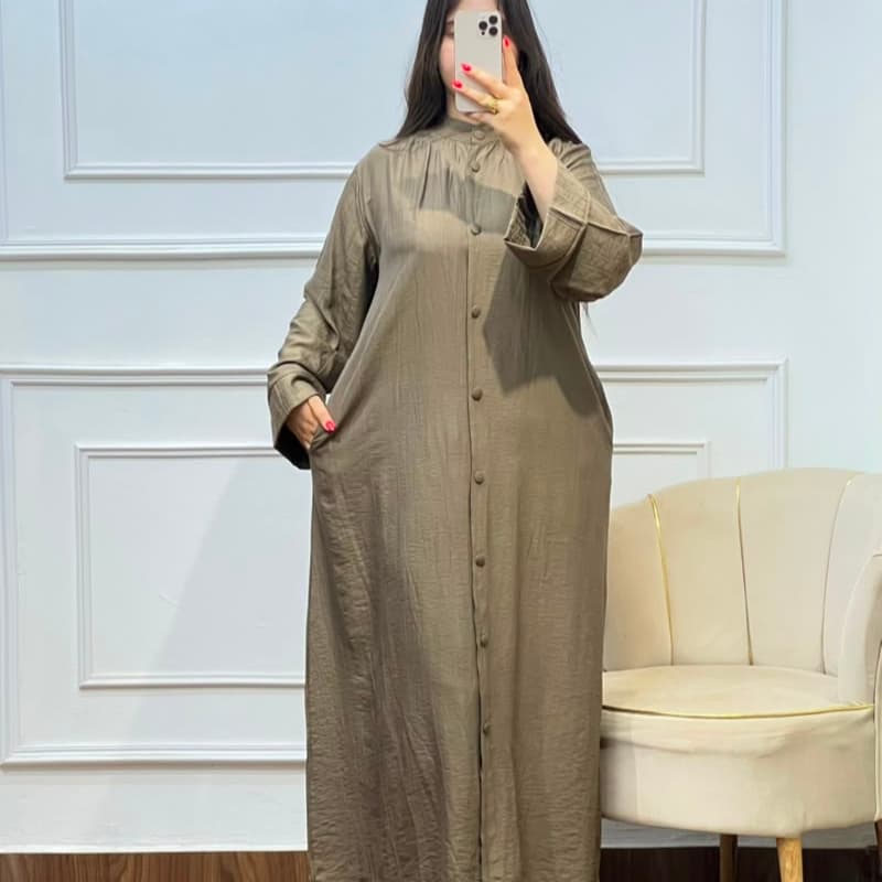 Robe Longue en Lin – Le Chic Rapproché du Confort